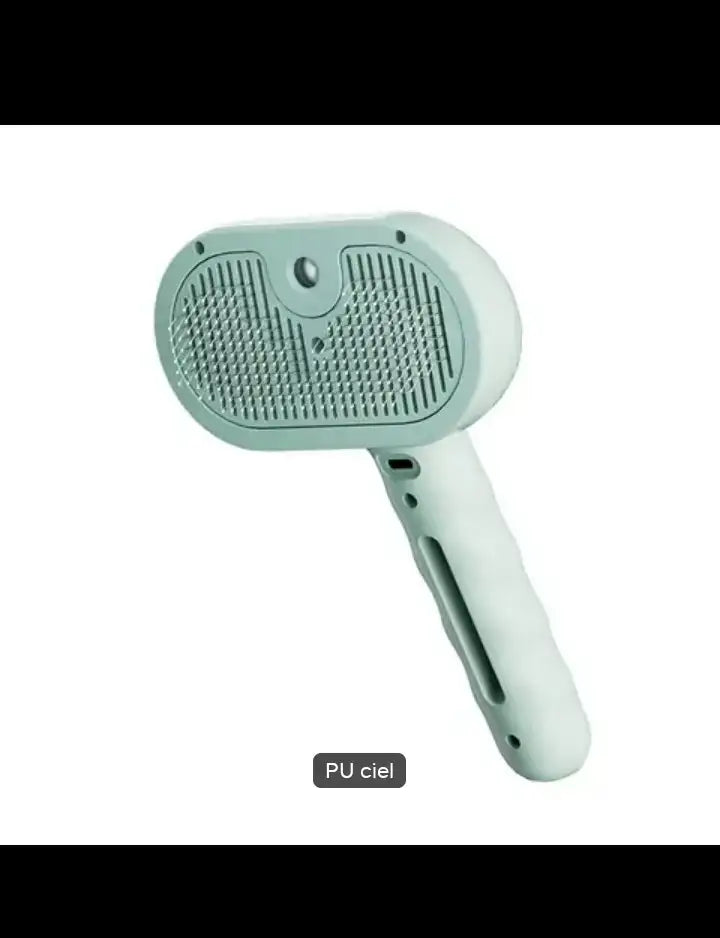 مشط الحيوانات الأليفة الذكي 3 في 1 : بخاخ +ازالة شعر + مساجBrosse à chien à vapeur Brosse à poils de chat électrique à vaporisation Brosse à vapeur pour chien 3 en 1 pour le massage Toilettage des animaux de compagnie -